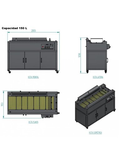 Freidora continua 150L Electrica IPFEC150