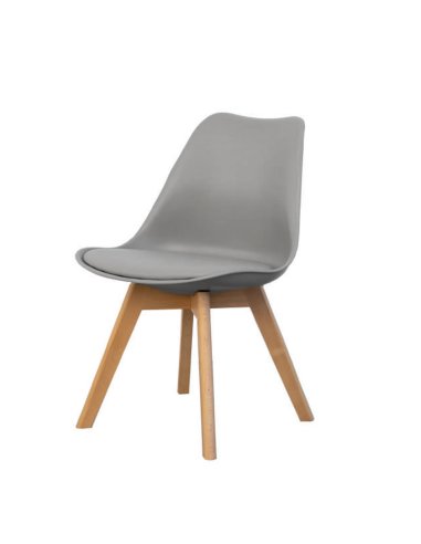 Sillas de madera y poliéster DL810 blanca