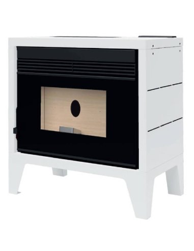 Estufa pellets de pie 11,5 kW FMBP-170 K blanco