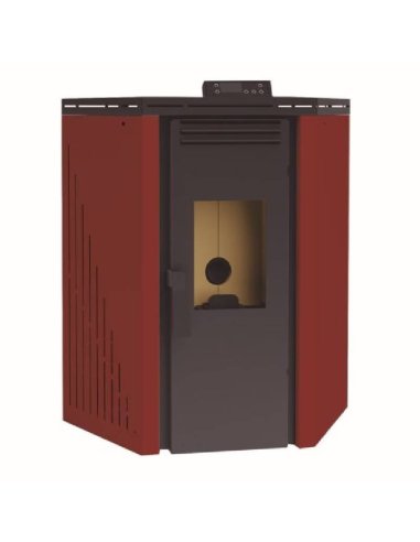 Estufa pellets esquina Recta 9,5 kW FMBP-101 R Burdeos