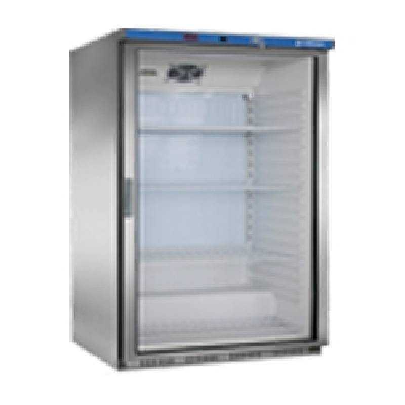 Armario frigorifico inox puerta cristal 130L EDAPS-251-I-C 