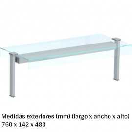 PANTALLA LUZ Y CALOR RECTO CON CERÁMICOS GN-2/1 EDPC-R-211 C