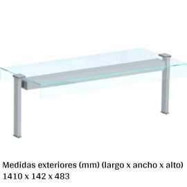 PANTALLA LUZ Y CALOR RECTO CON CERÁMICOS GN-4/1 EDPC-R-411 C