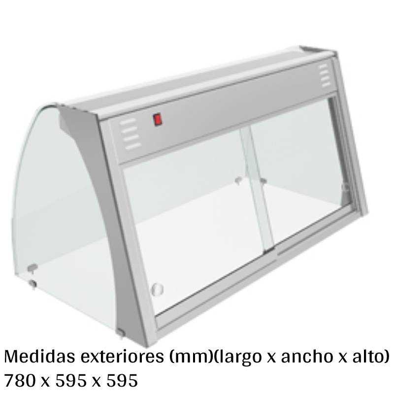 VITRINA CON CALOR ABIERTA SIN BASE 2GN EDVIAC-211