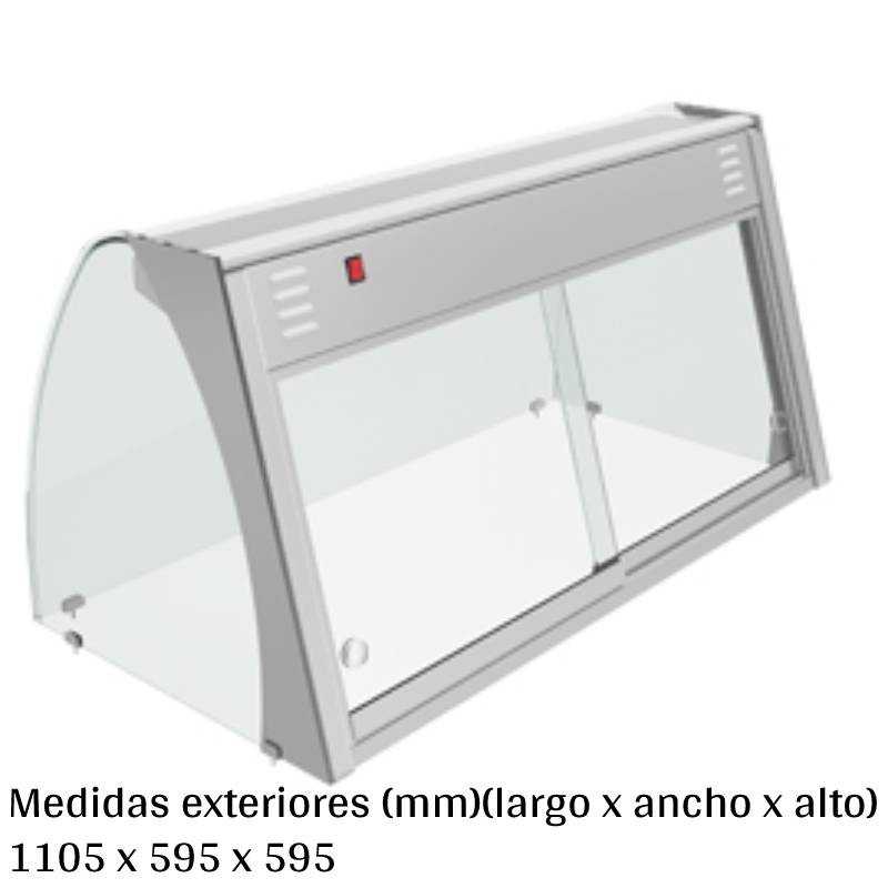 VITRINA CON CALOR ABIERTA SIN BASE 3GN EDVIAC-311