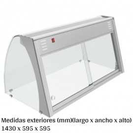 VITRINA CON CALOR ABIERTA SIN BASE 4GN EDVIAC-411