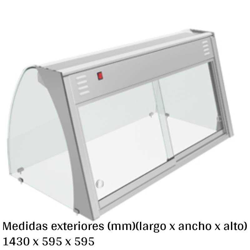 VITRINA CON CALOR CERRADA SIN BASE 4GN EDVIC-411