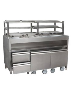 Parrilla de carbón profesional estilo robata en acero inoxidable KMPVG-6