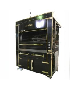 Asador de pollos al carbón de  8+4 astas carcasa cuadrada inox APCVG60