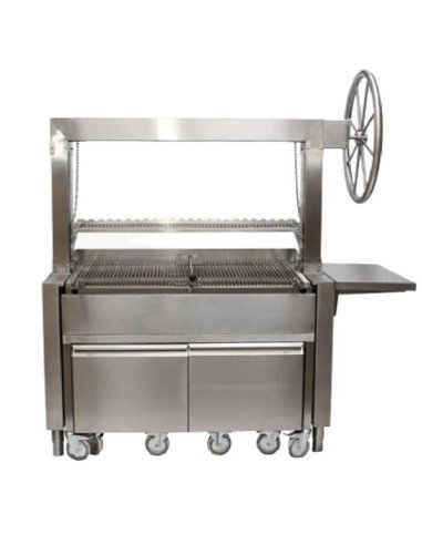 Barbacoa de carbón profesional automática argentina en acero inoxidable KMPVG-10