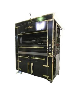 Asador de pollos al carbón de 6 astas y carcasa cuadrada sin cesta trasera acero inoxidable CCU-30P-SC