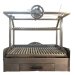 Parrilla de carbón profesional inox y de sobremesa, con rueda de elevación frontal PCIVG-SM