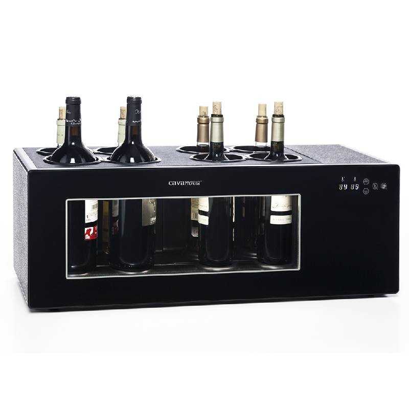 ENFRIADOR DE VINO 8 BOTELLAS DE UNA TEMPERATURA CON COMPRESOR CNOW8CS