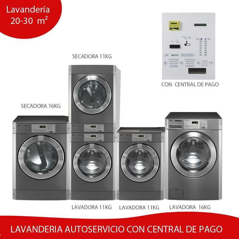 Maquinaria Lavanderia Autoservicio 20 - 30 m² Central de Pagos