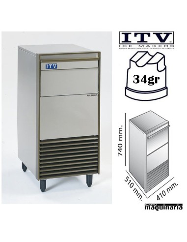 Maquina de Hielo ITV PULSAR25 cubito 34g