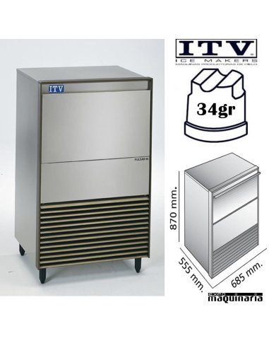 Maquina de Hielo ITV PULSAR65 cubito 34g