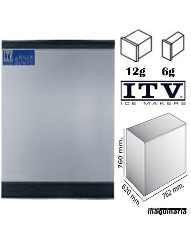 Fabricador de Hielo ITV SPIKA MS410 cubito 6 o 12 g