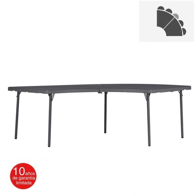 ▷Mesa plegable tablero de melamina para eventos y catering estrecha 200x45cm