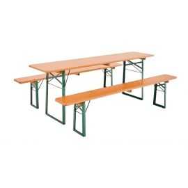 Mesa plegable con bancos de catering CLASSIC - mesa