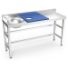 Mesa inox pescadería preparación 1.5m