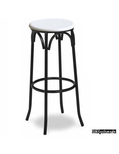 Taburete bar 5R00 tubo acerado y asiento sm