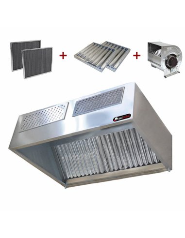 Campana extractora Industrial Recta con filtro carbono IBERCPA-RBCR