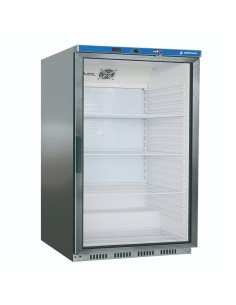Armario frigorifico inox puerta cristal 130L EDAPS-251-I-C 