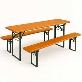 Mesa plegable con bancos de catering CLASSIC - mesa