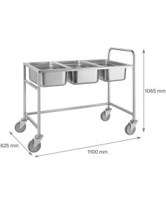 Carro porta cubetas GN PU80390