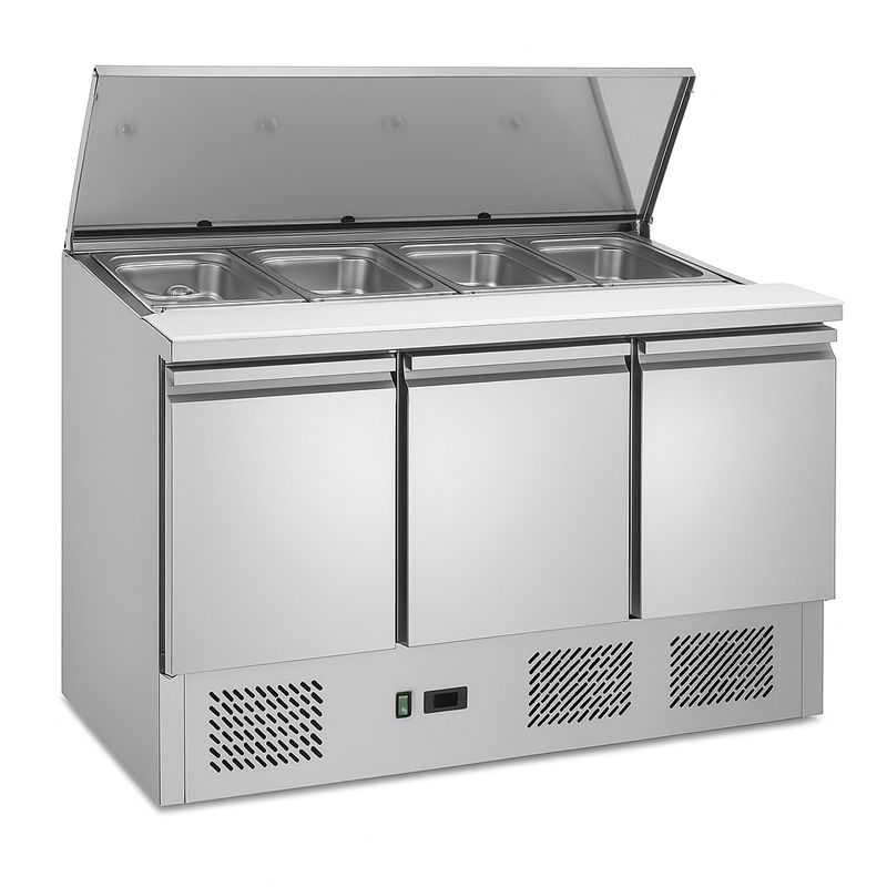 Mesa ensaladas 3 Puertas DUG-S903-FC