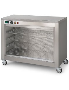 Vitrina calefactora con ruedas SVVC4E