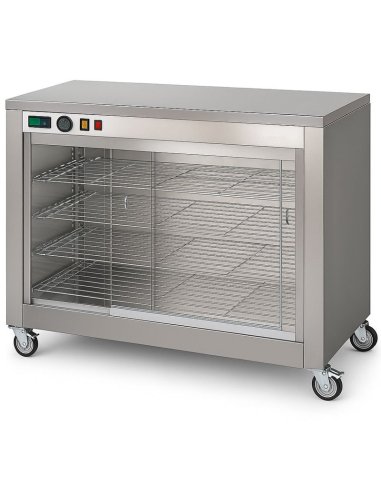 Vitrina calefactora con ruedas SVVC4E
