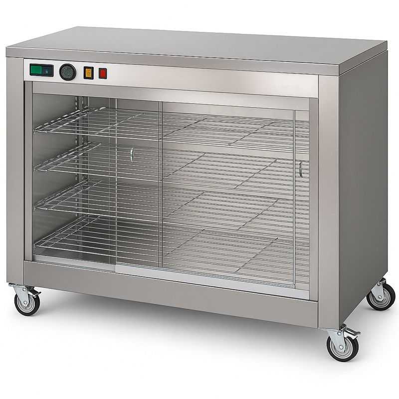Vitrina calefactora con ruedas SVVC4E