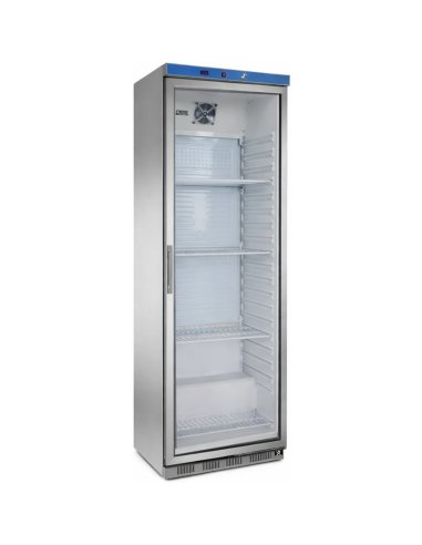 Armario frigorifico inox puerta cristal 460L EDAPS-451-I-C