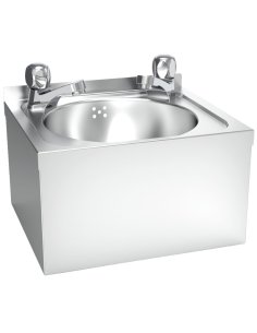 Lavamanos acero inox. mural FR061432 doble grifo. 2