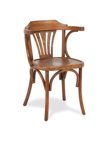 Silla madera haya barnizada 3R0 con brazos