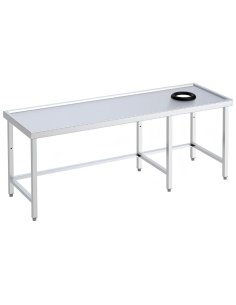 Mesa inox con aro desbarazado