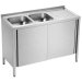 Fregadero con mueble inox 2 cubetas, 1 escurridor derecha