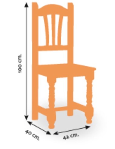 Silla madera FAPALMERA medidas