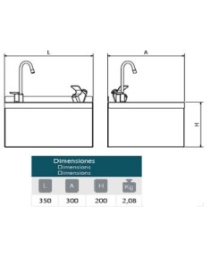 Fuente de agua con llenajarrasde pared FR064204.  2