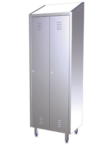 Taquilla doble de acero inox. 081406