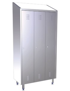 Taquilla doble de acero inox. 081406