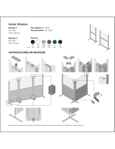 Biombo ISI MARIO 100x180 para terrazas en hosteleria