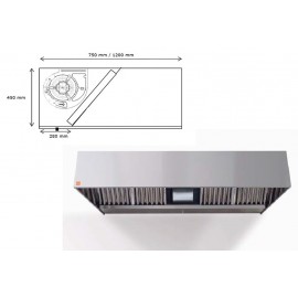 Campana de pared ECO R Monobloc 100 cm largo