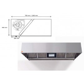 Campana de pared ECO R Monobloc 250 cm largo