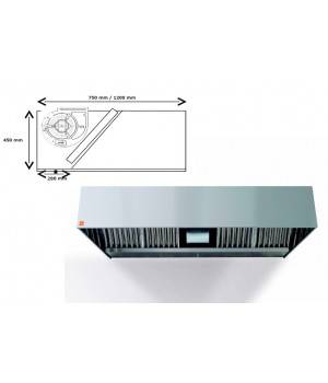 Campana ECO R Monobloc 400º- 250 cm largo