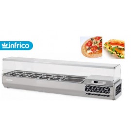 Vitrinas para ingredientes pizzas VIP1740-1/4 tapa cristal