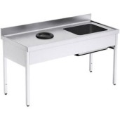 Mesa trabajo inox con Aro Desbarazado