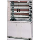 Asador de pollos doble espada