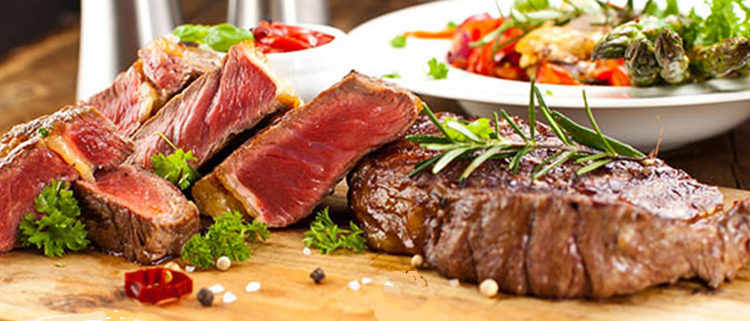 Carne asada en plancha de cromo duro